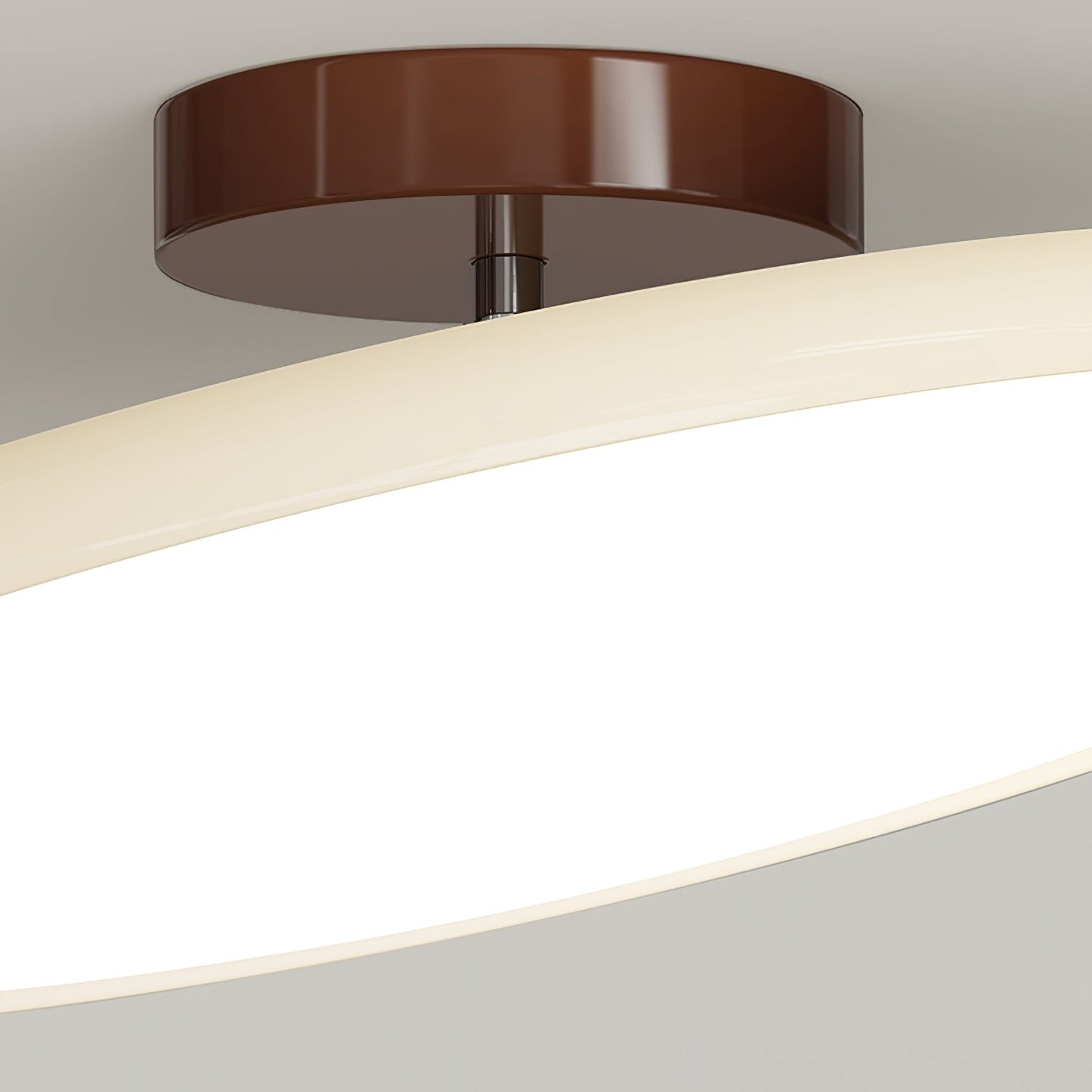 Slim Disc Tilting LED Semi-Flush Ceiling Light - Arrielight