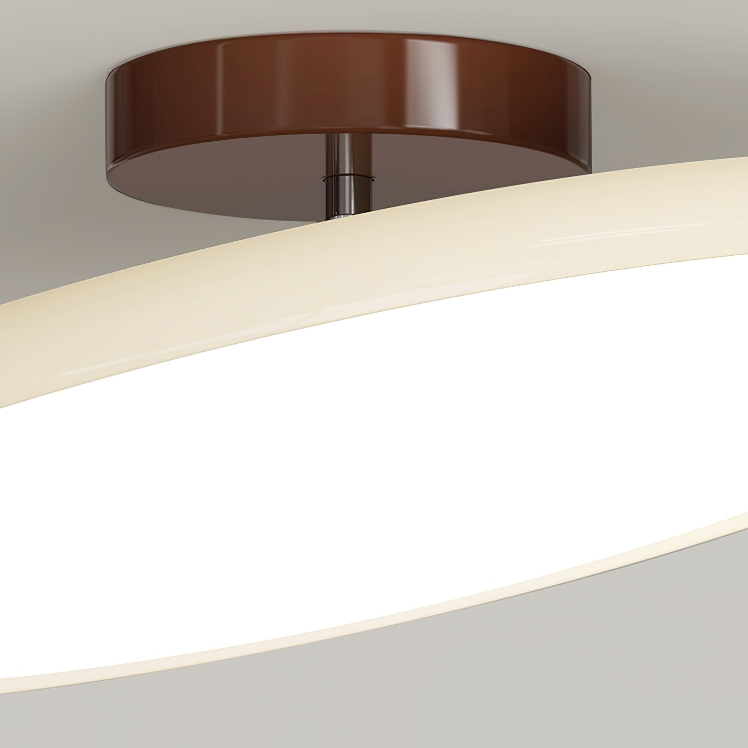 Slim Disc Tilting LED Semi-Flush Ceiling Light - Arrielight