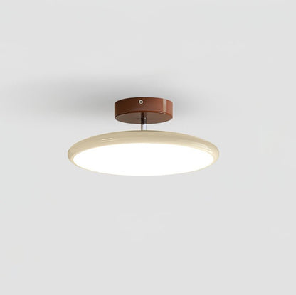 Slim Disc Tilting LED Semi-Flush Ceiling Light - Arrielight