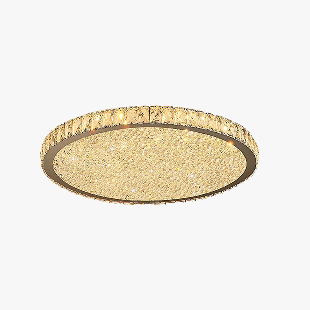 Faceted Crystal Ring Flush Ceiling Light - Arrielight
