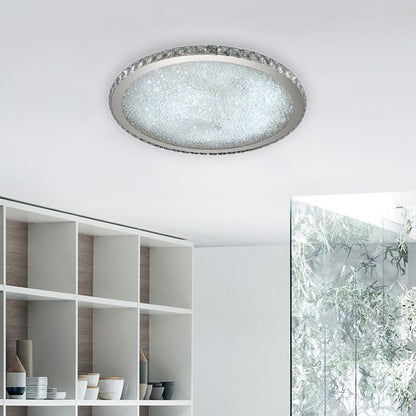 Faceted Crystal Ring Flush Ceiling Light - Arrielight