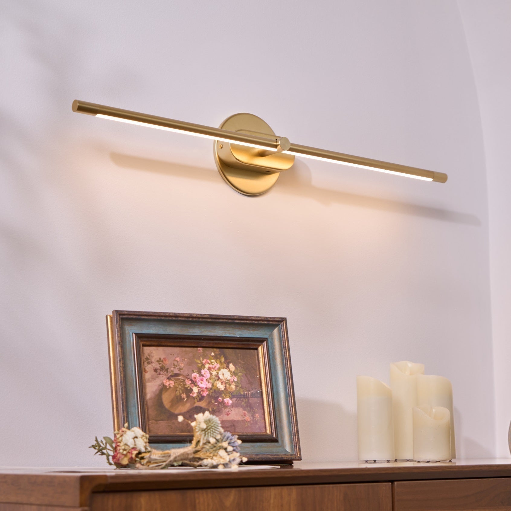 Slim Linear Rechargeable LED Bathroom Wall Light - Arrielight