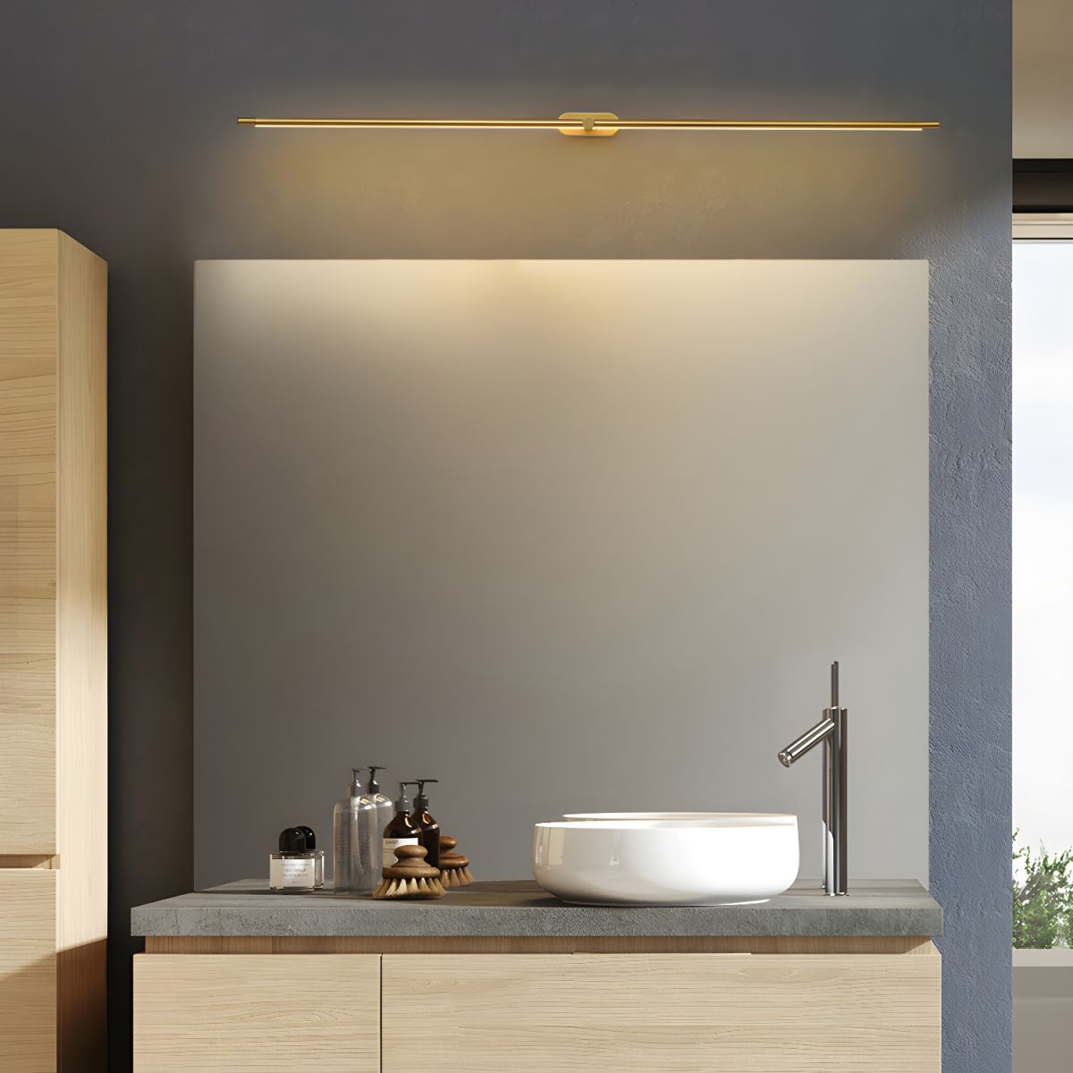 Slim Linear Rechargeable LED Bathroom Wall Light - Arrielight