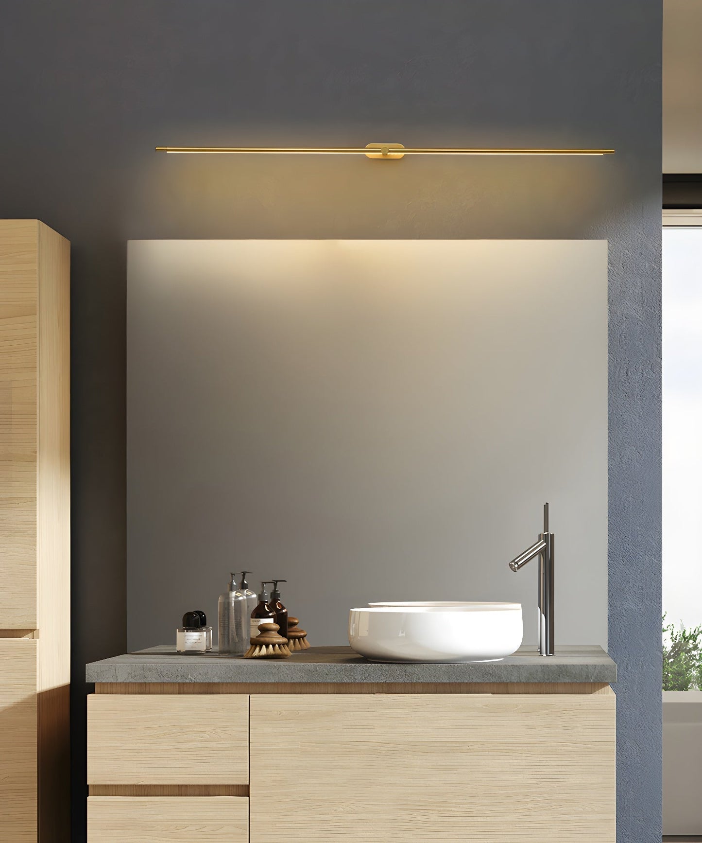 Slim Linear Rechargeable LED Bathroom Wall Light - Arrielight
