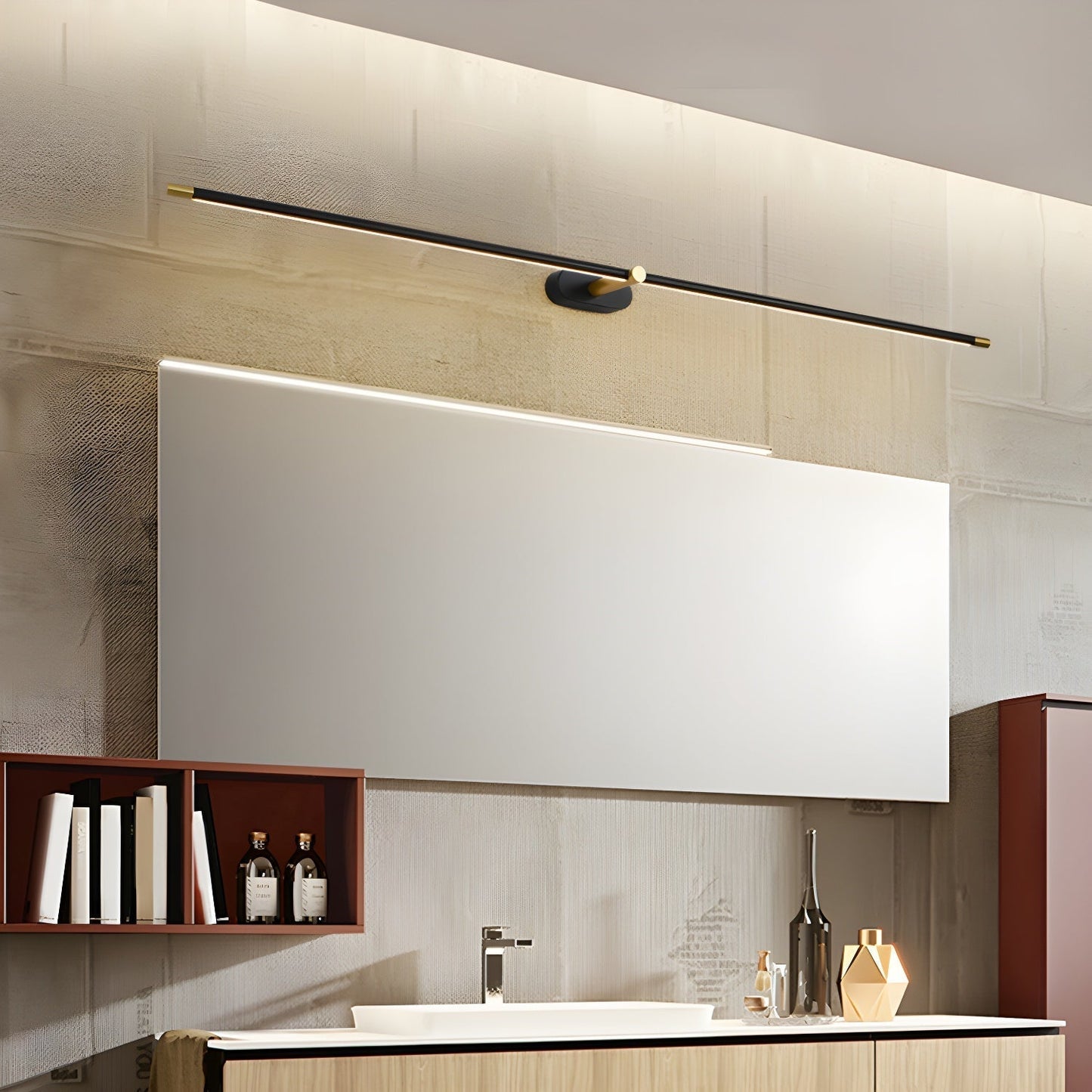 Slim Linear Rechargeable LED Bathroom Wall Light - Arrielight