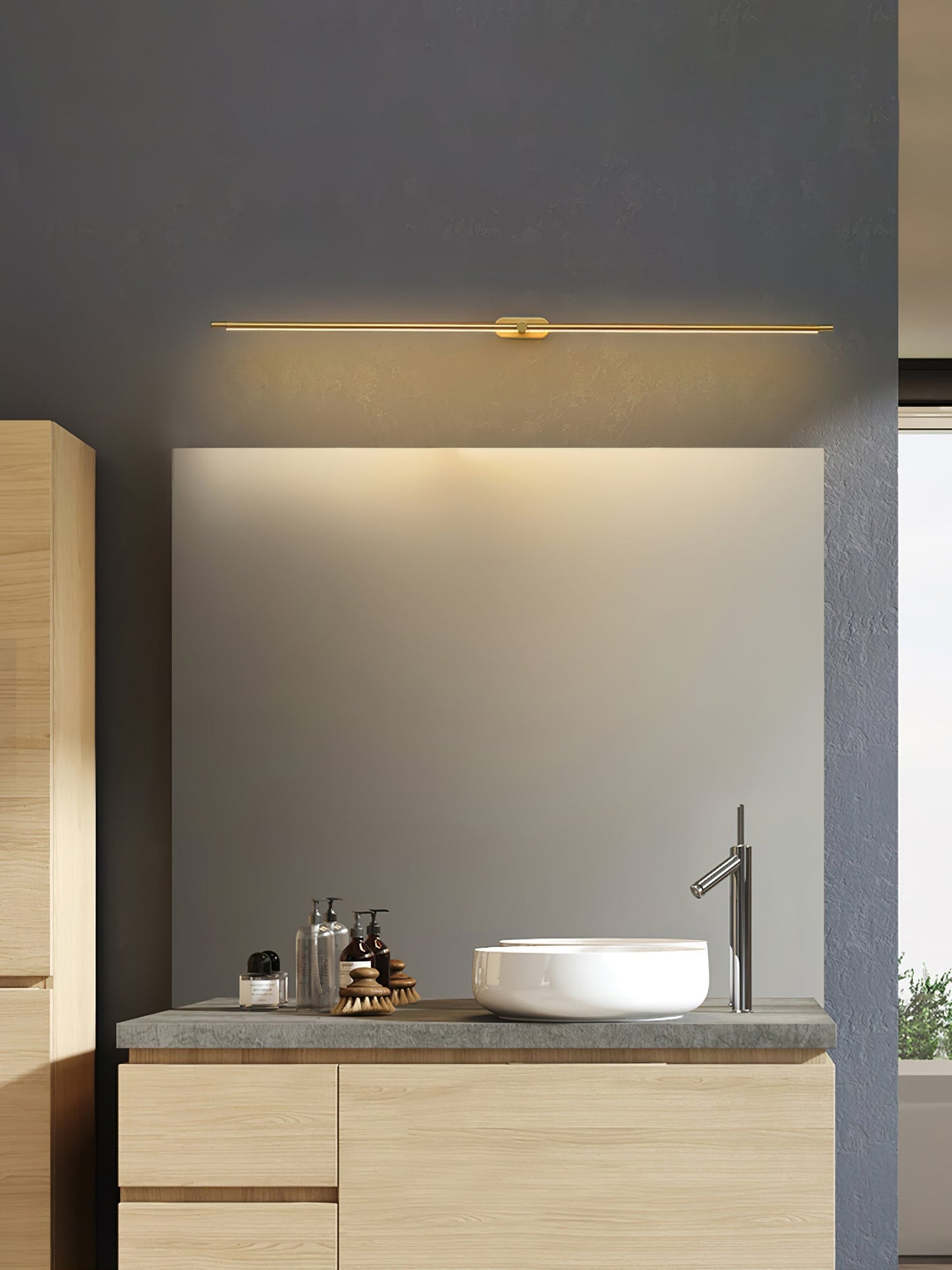 Slim Linear Rechargeable LED Bathroom Wall Light - Arrielight