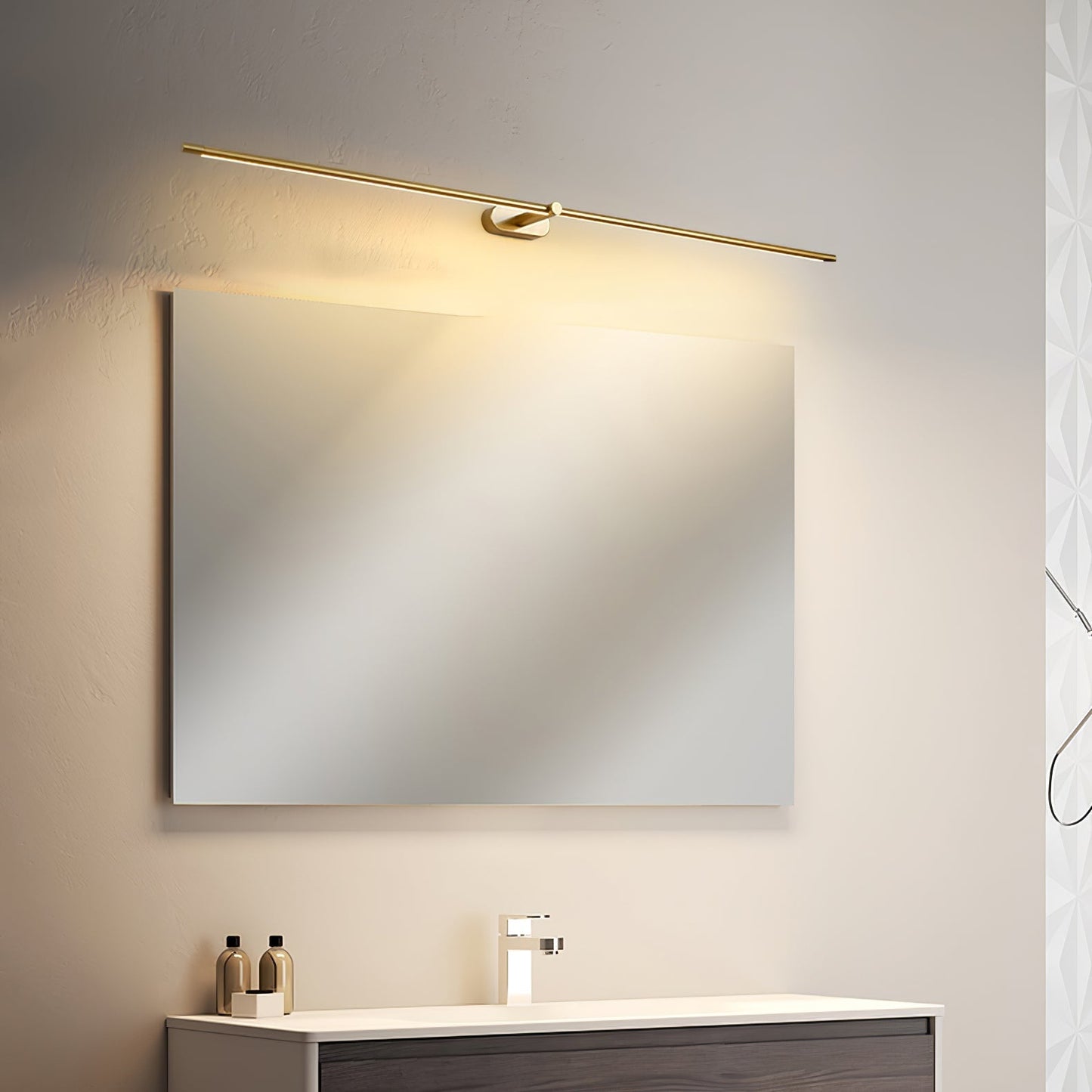 Slim Linear Rechargeable LED Bathroom Wall Light - Arrielight