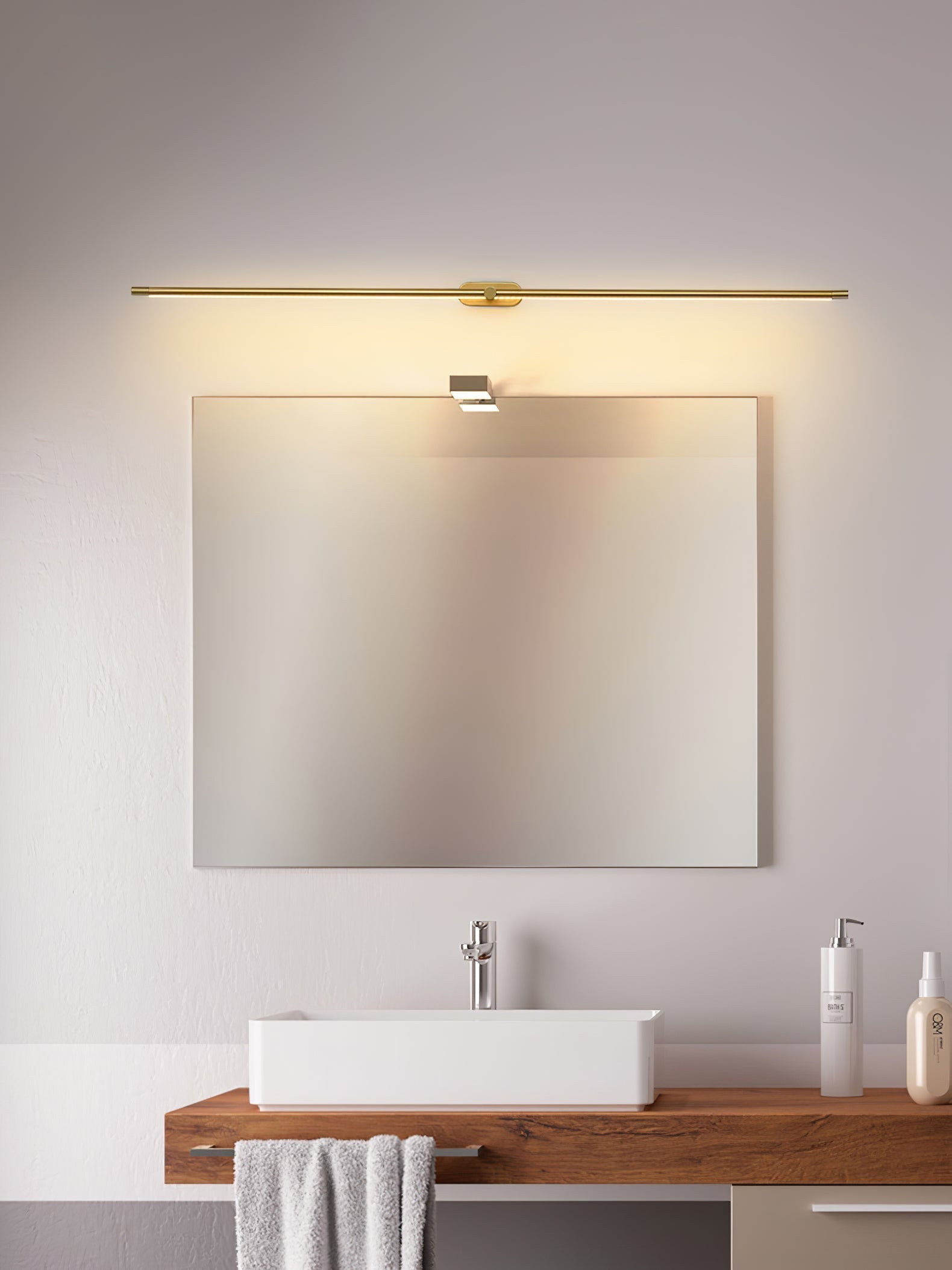 Slim Linear Rechargeable LED Bathroom Wall Light - Arrielight