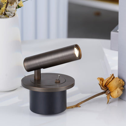 Minimalist Cylinder Adjustable LED Reading Wall Light - Arrielight