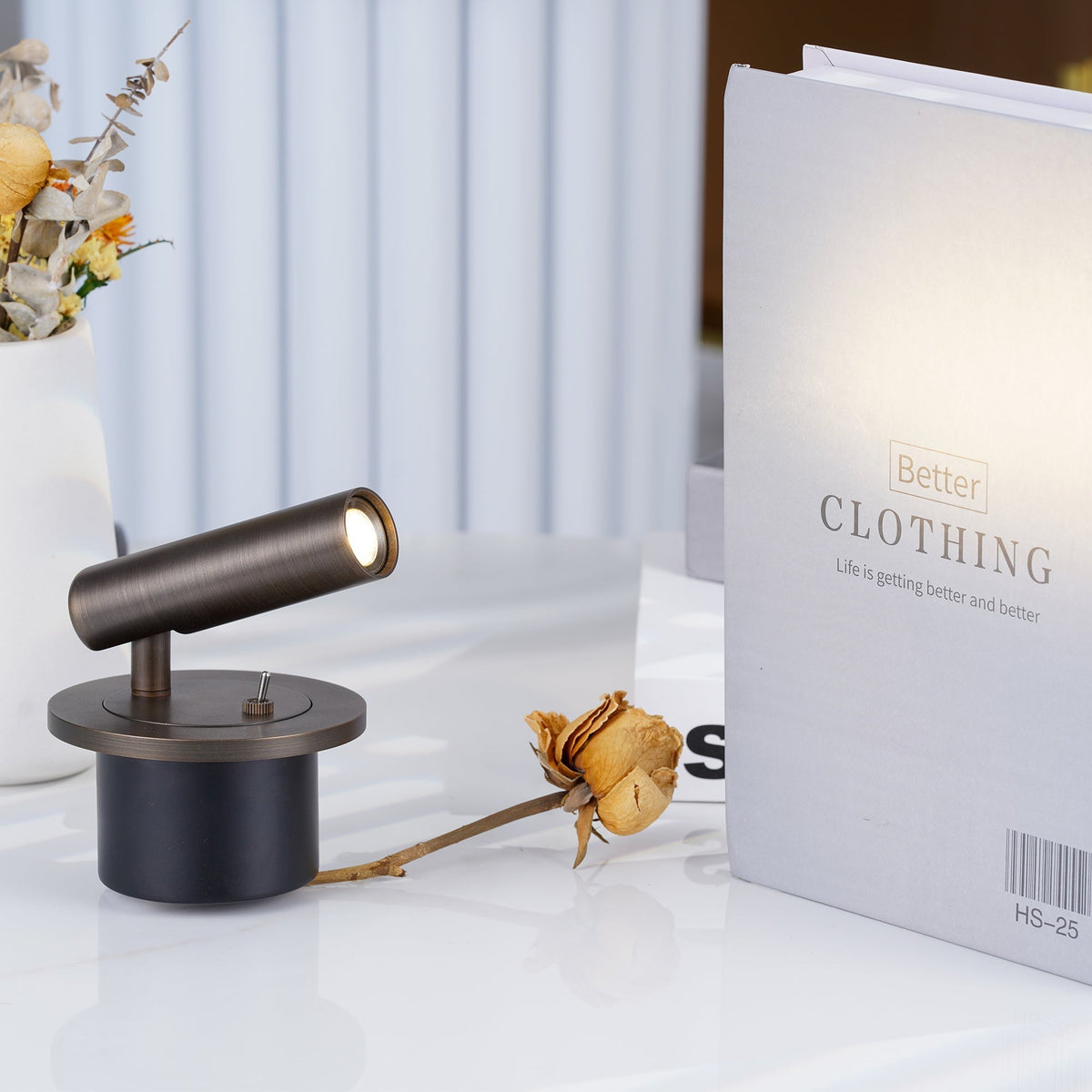 Minimalist Cylinder Adjustable LED Reading Wall Light - Arrielight