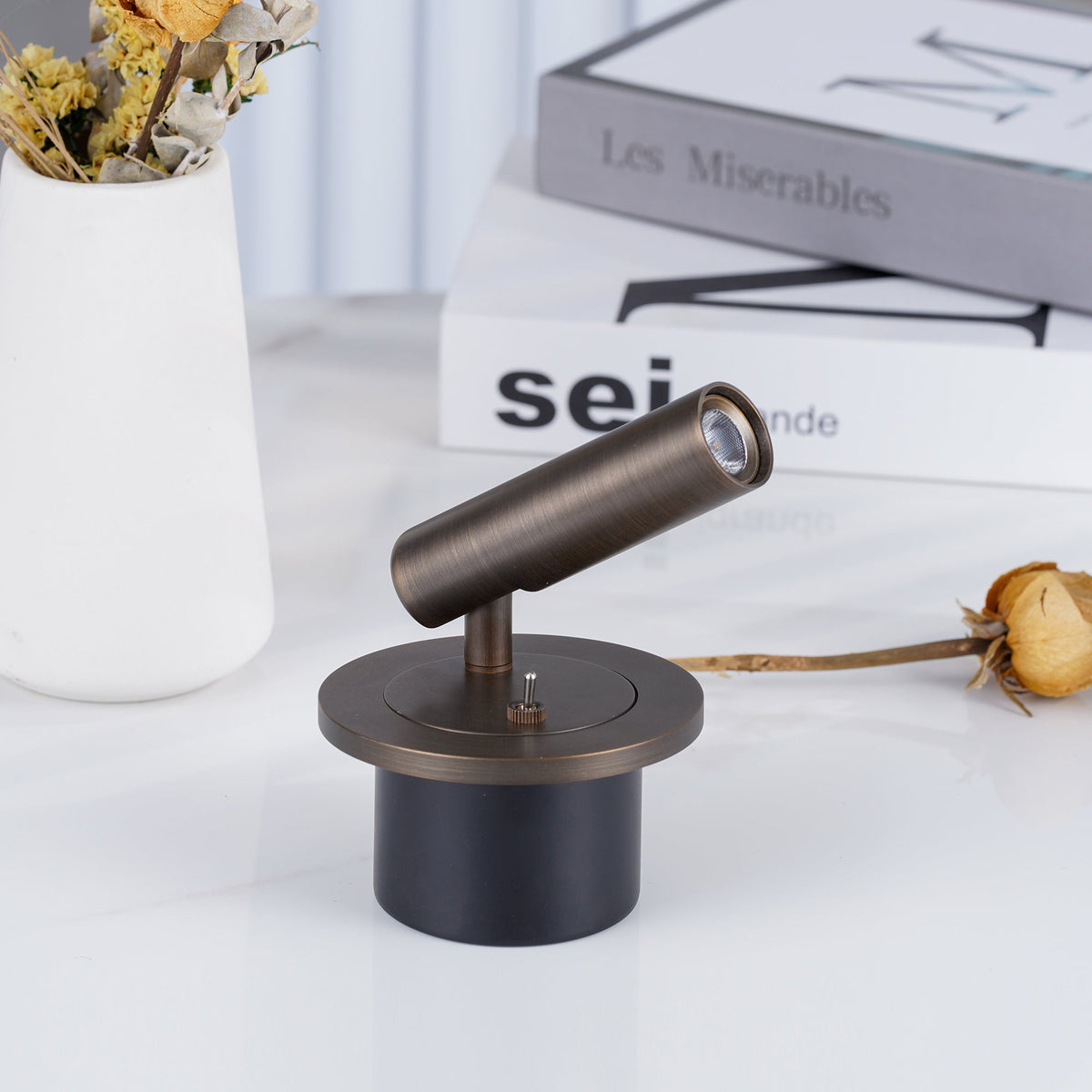Minimalist Cylinder Adjustable LED Reading Wall Light - Arrielight