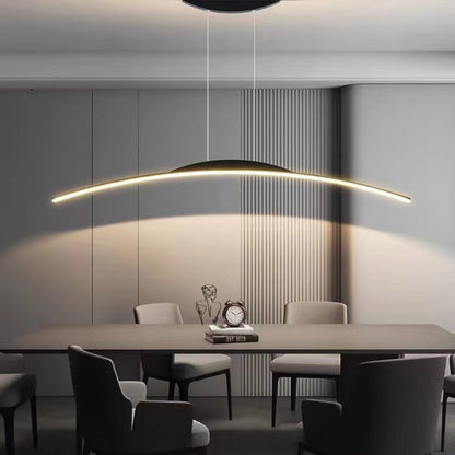 Minimalist Curved Bar Linear LED Ceiling Pendant - Arrielight