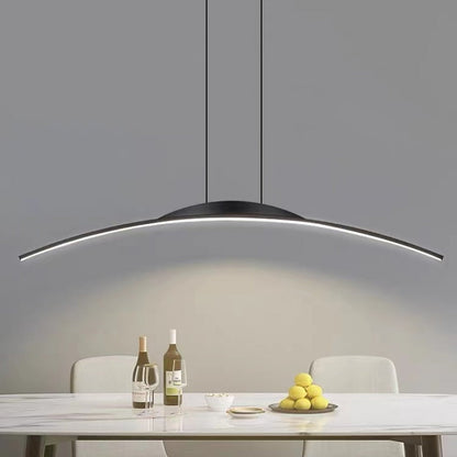 Minimalist Curved Bar Linear LED Ceiling Pendant - Arrielight