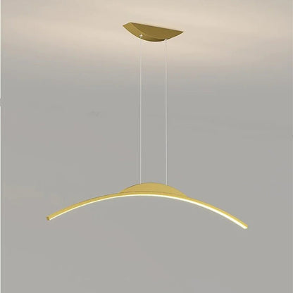 Minimalist Curved Bar Linear LED Ceiling Pendant - Arrielight
