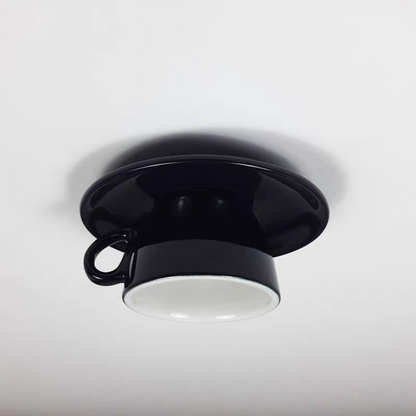 Ceramic Teacup and Saucer Flush Ceiling Light - Arrielight