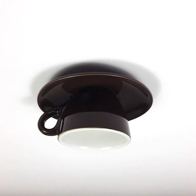 Ceramic Teacup and Saucer Flush Ceiling Light - Arrielight