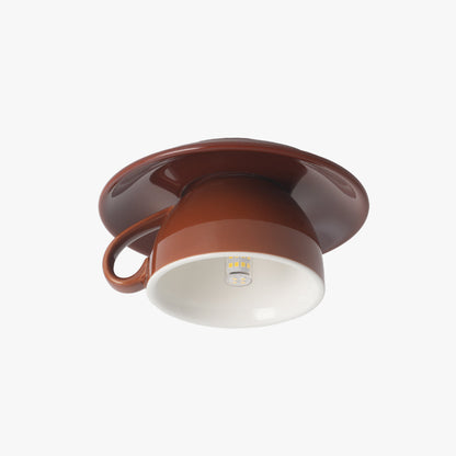 Ceramic Teacup and Saucer Flush Ceiling Light - Arrielight