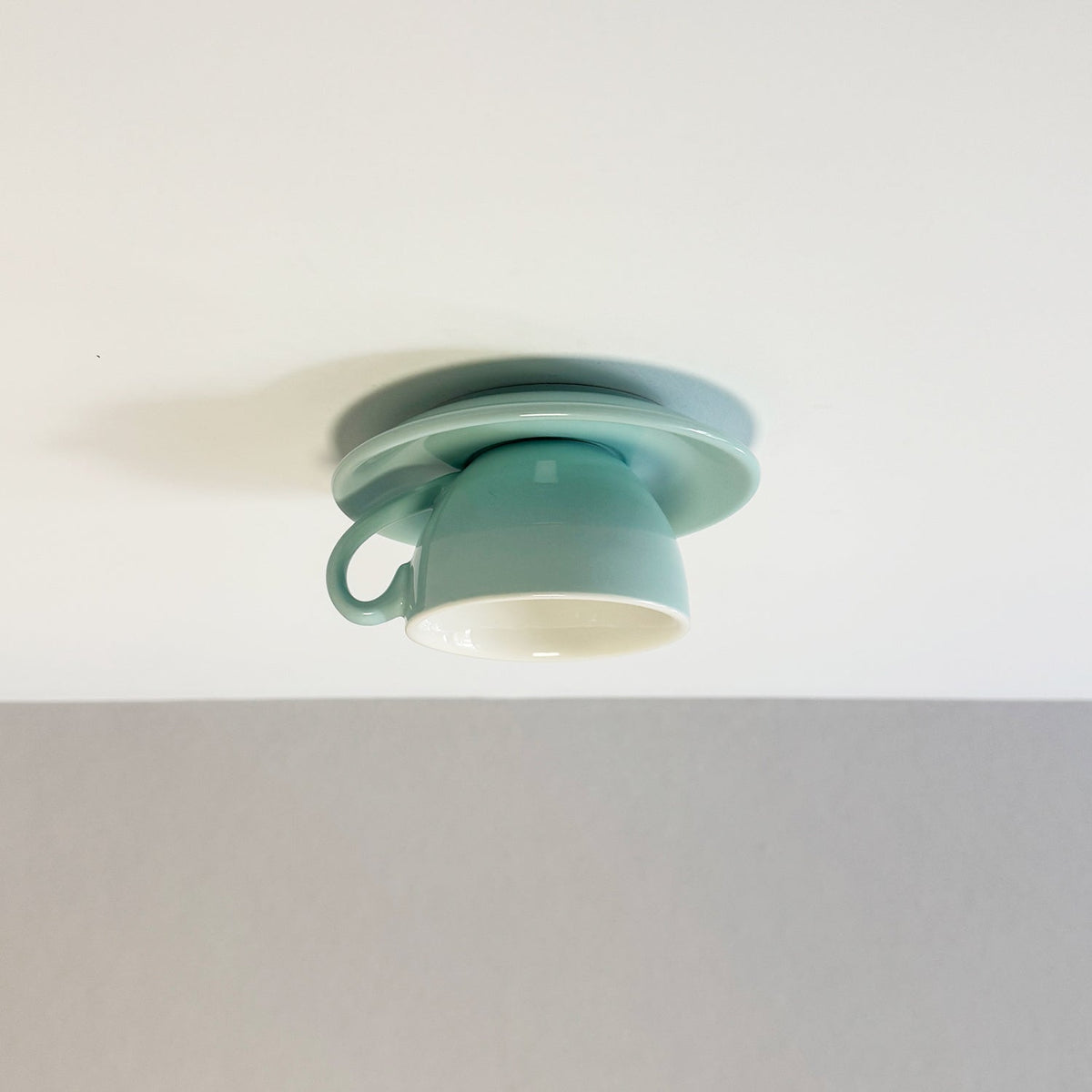 Ceramic Teacup and Saucer Flush Ceiling Light - Arrielight