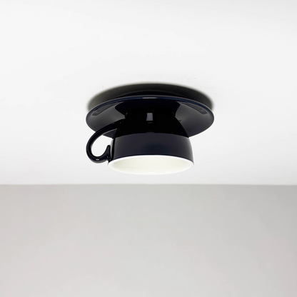 Ceramic Teacup and Saucer Flush Ceiling Light - Arrielight