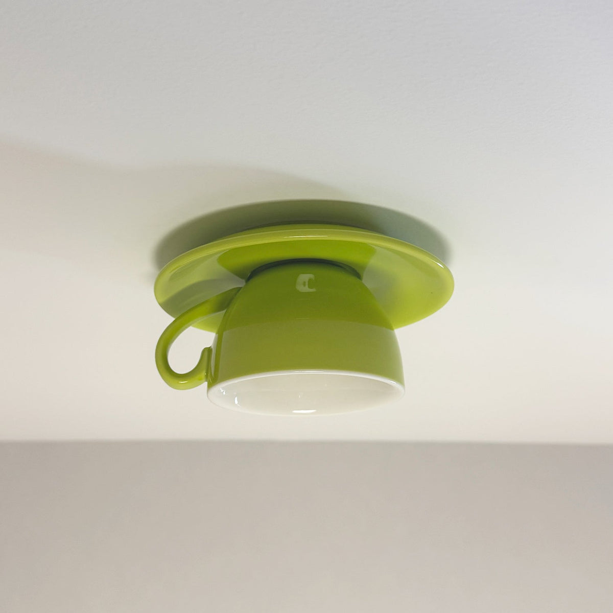 Ceramic Teacup and Saucer Flush Ceiling Light - Arrielight
