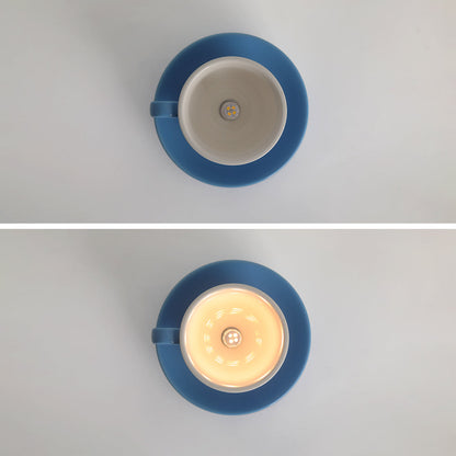 Ceramic Teacup and Saucer Flush Ceiling Light - Arrielight