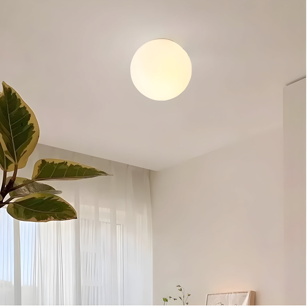 Frosted Glass Globe Wall Light - Arrielight