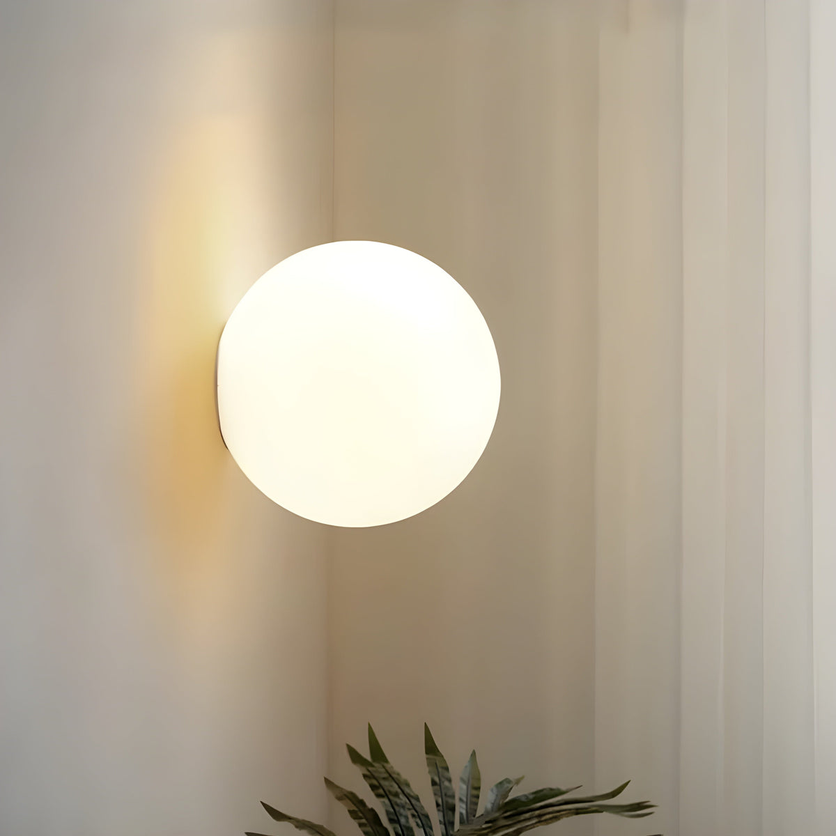 Frosted Glass Globe Wall Light - Arrielight