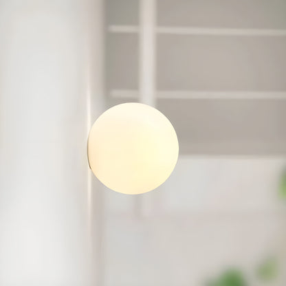 Frosted Glass Globe Wall Light - Arrielight