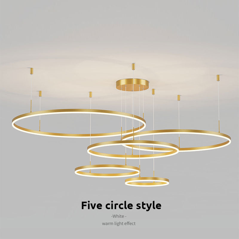 Brushed Metal Ring LED Ceiling Pendant - Arrielight