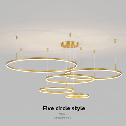 Brushed Metal Ring LED Ceiling Pendant - Arrielight