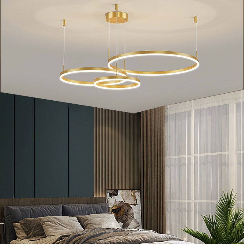 Brushed Metal Ring LED Ceiling Pendant - Arrielight
