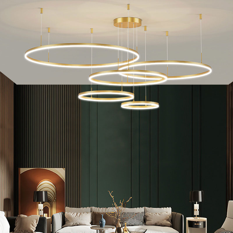 Brushed Metal Ring LED Ceiling Pendant - Arrielight