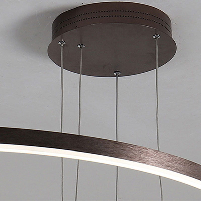 Brushed Metal Ring LED Ceiling Pendant - Arrielight