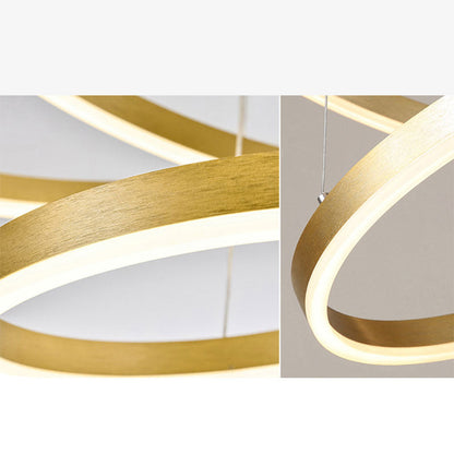 Brushed Metal Ring LED Ceiling Pendant - Arrielight