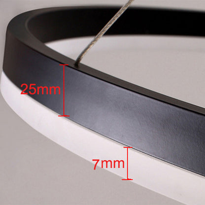 Brushed Metal Ring LED Ceiling Pendant - Arrielight