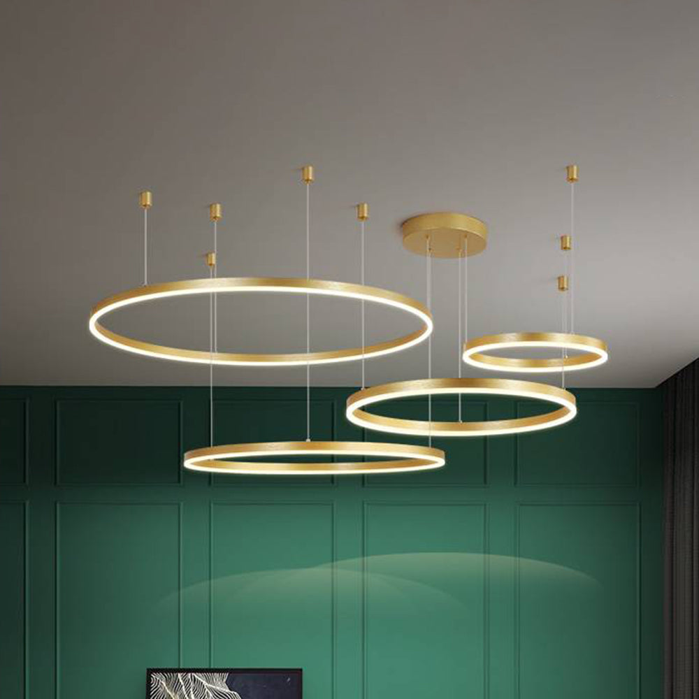 Brushed Metal Ring LED Ceiling Pendant - Arrielight