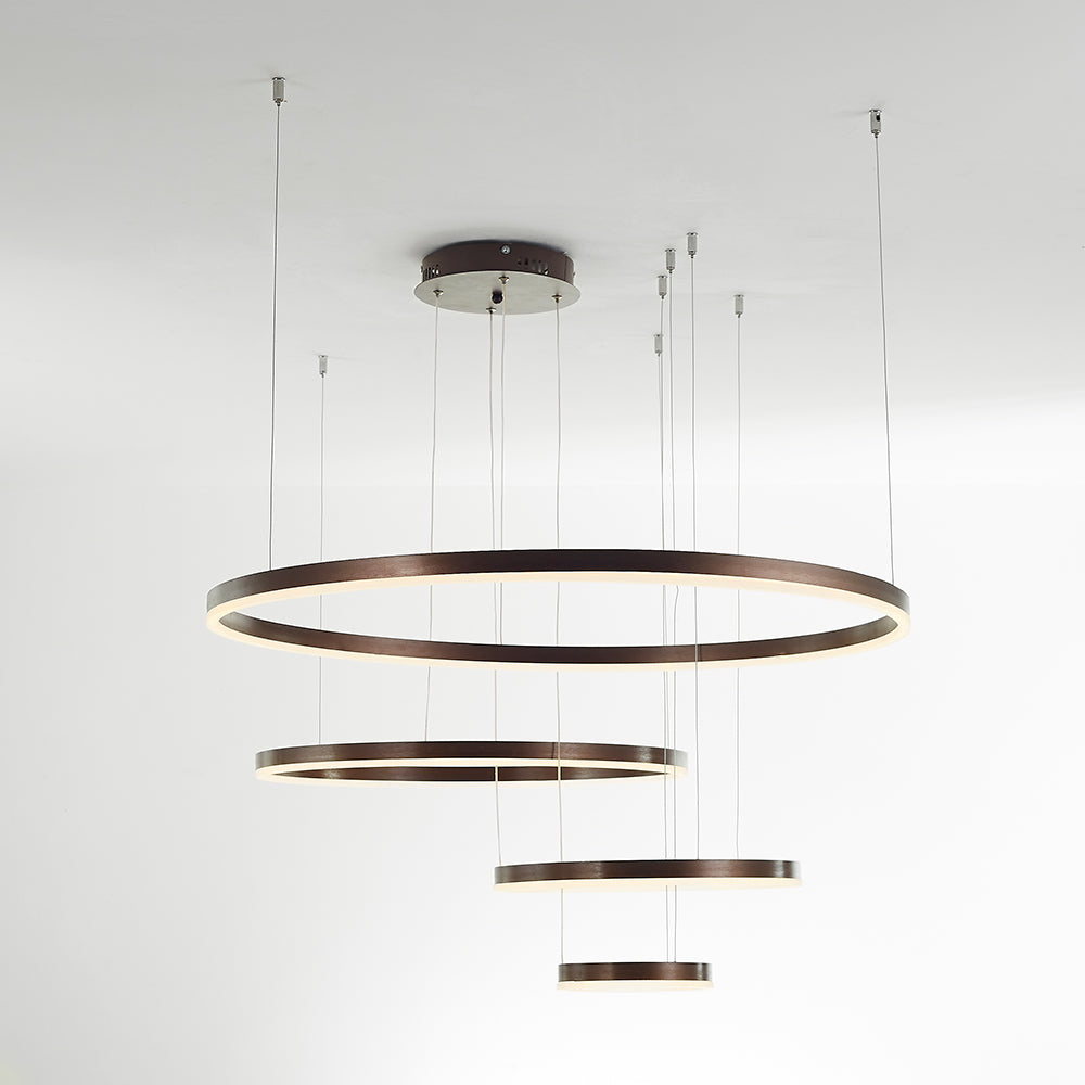 Brushed Metal Ring LED Ceiling Pendant - Arrielight