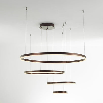 Brushed Metal Ring LED Ceiling Pendant - Arrielight