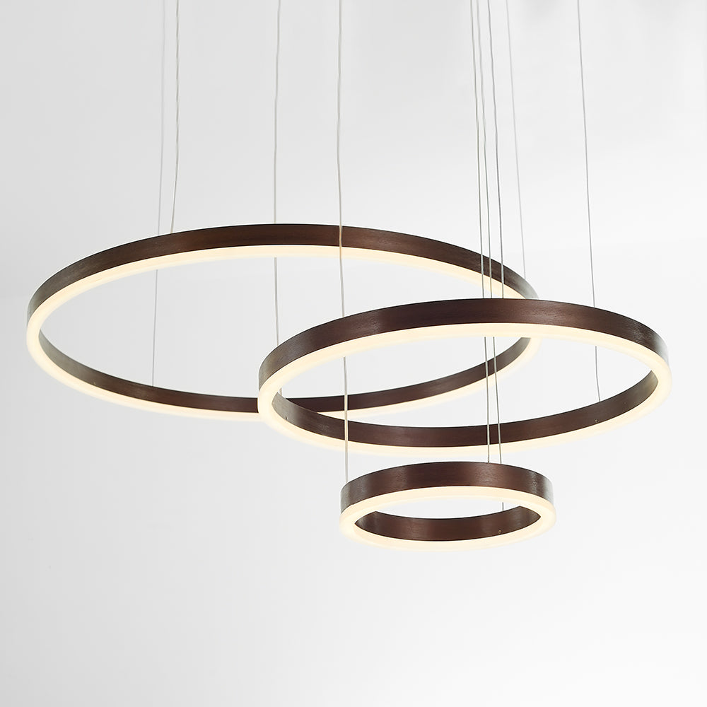 Brushed Metal Ring LED Ceiling Pendant - Arrielight