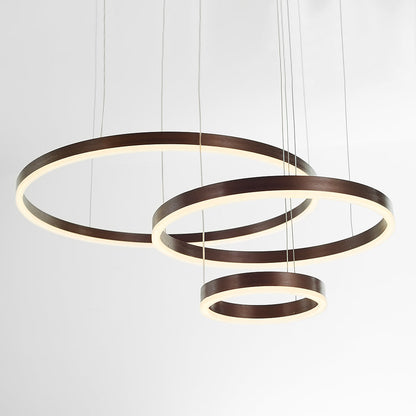 Brushed Metal Ring LED Ceiling Pendant - Arrielight