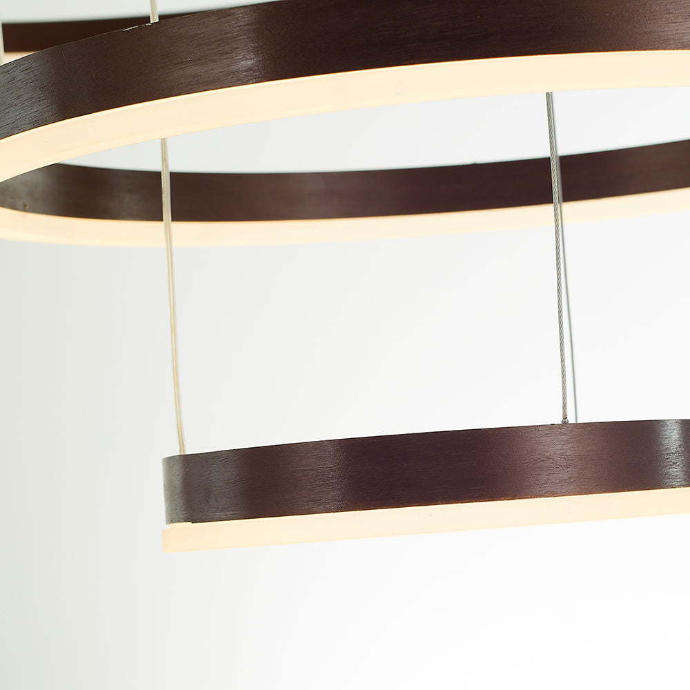 Brushed Metal Ring LED Ceiling Pendant - Arrielight