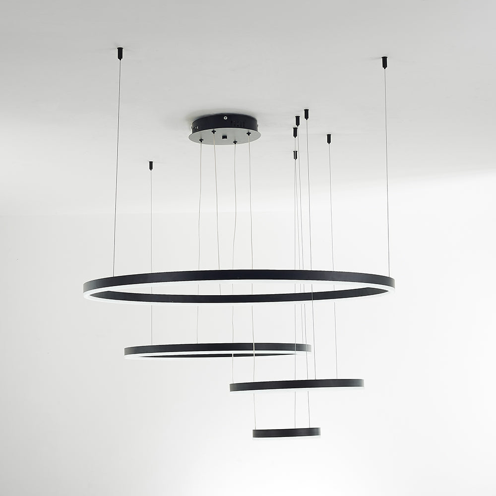 Brushed Metal Ring LED Ceiling Pendant - Arrielight