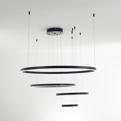 Brushed Metal Ring LED Ceiling Pendant - Arrielight
