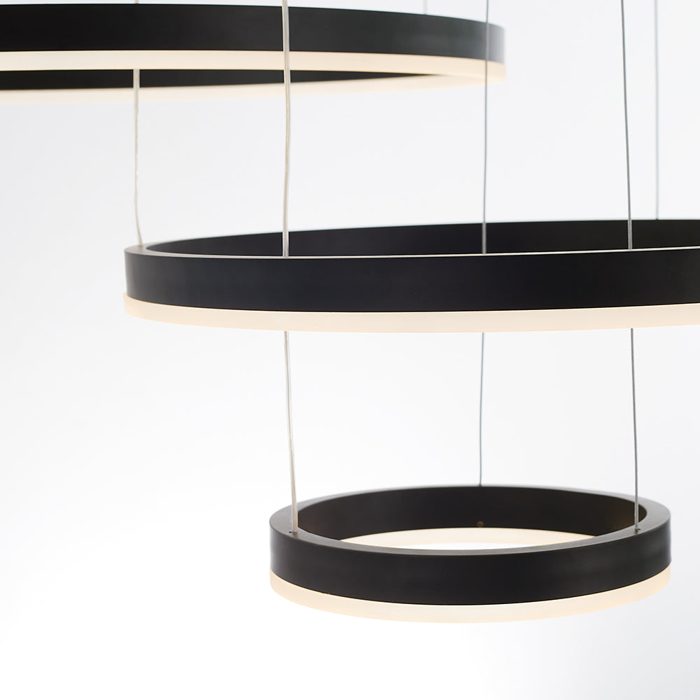 Brushed Metal Ring LED Ceiling Pendant - Arrielight
