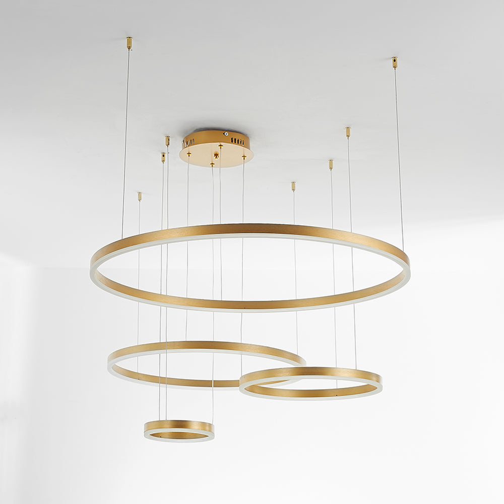 Brushed Metal Ring LED Ceiling Pendant - Arrielight