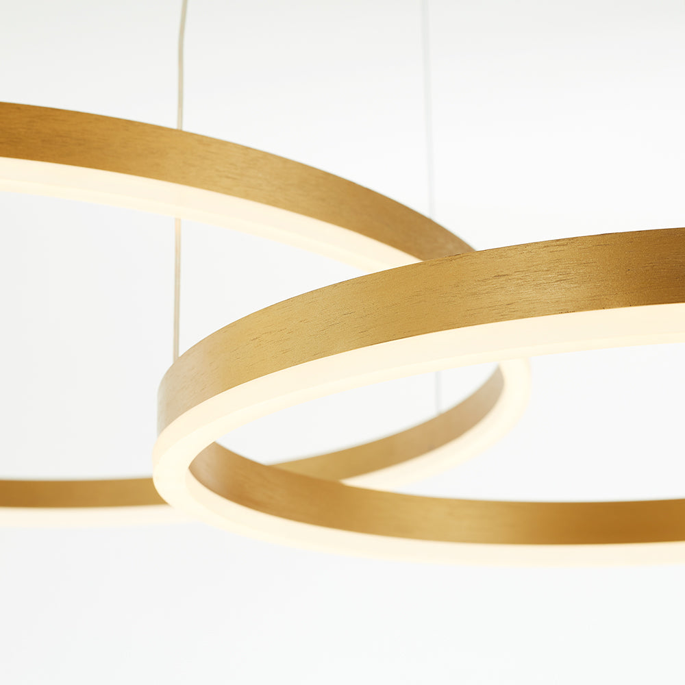 Brushed Metal Ring LED Ceiling Pendant - Arrielight