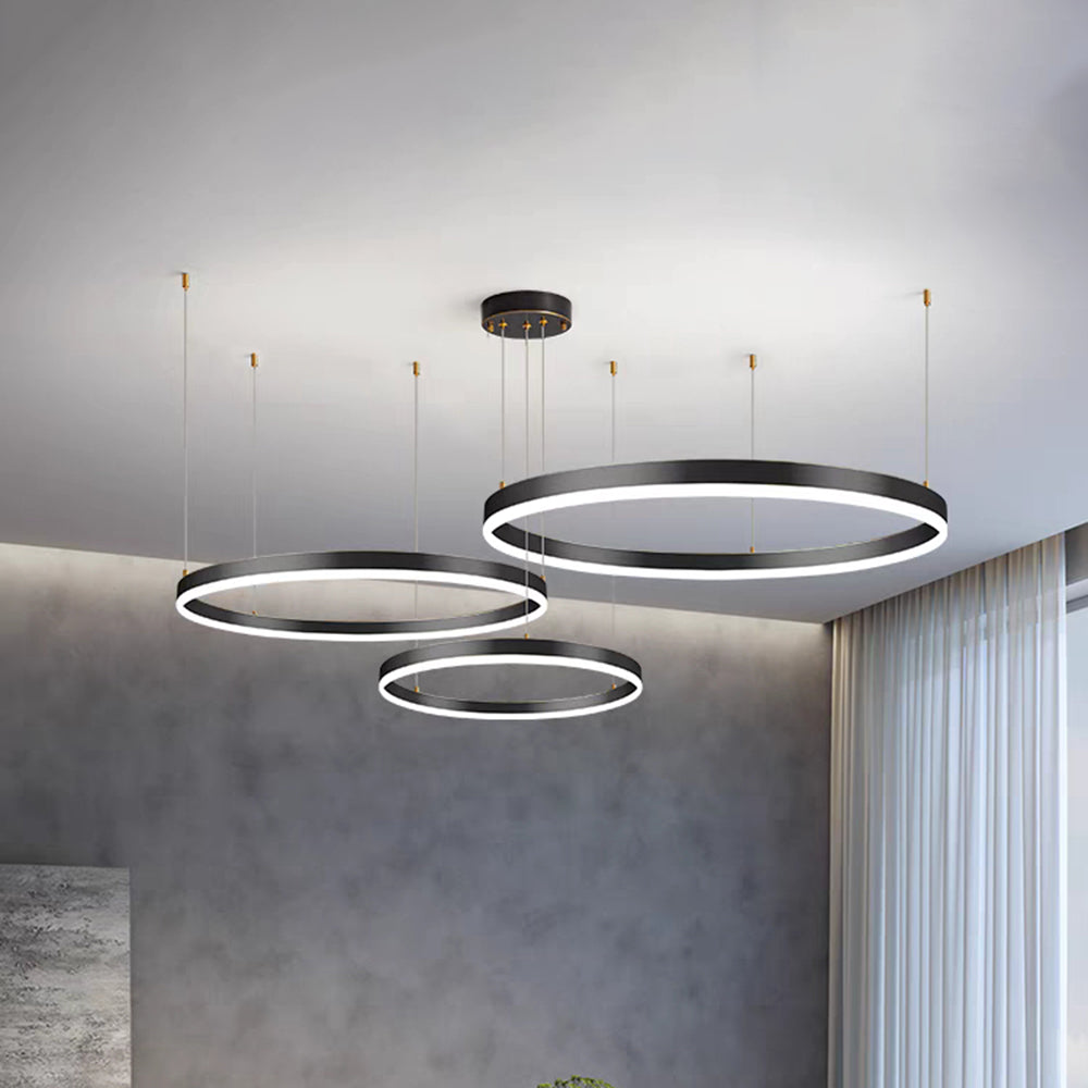 Brushed Metal Ring LED Ceiling Pendant - Arrielight
