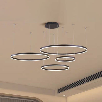Brushed Metal Ring LED Ceiling Pendant - Arrielight
