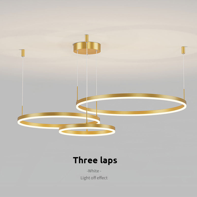 Brushed Metal Ring LED Ceiling Pendant - Arrielight