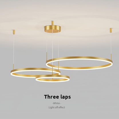 Brushed Metal Ring LED Ceiling Pendant - Arrielight